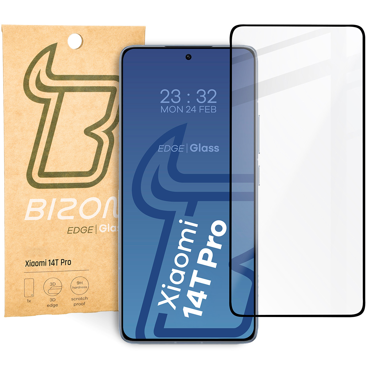 Szkło hartowane Bizon Glass Edge dla Xiaomi 14T Pro